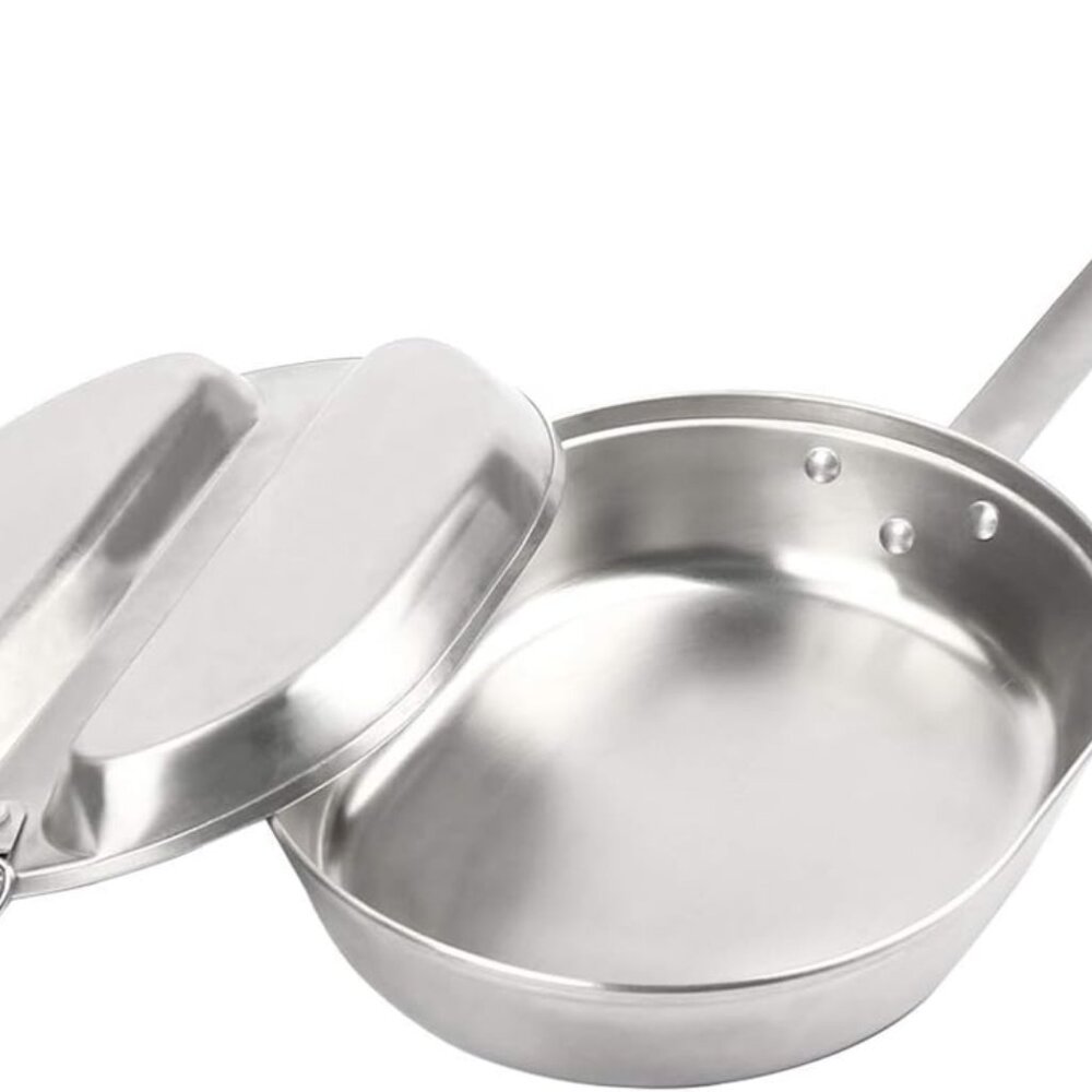 Stainless Steel Mess Kit, Pan and Eating Tray Set,  Outdoor Camping - Picture 9 of 9